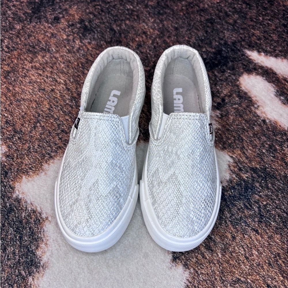 Lamo Kids Silver Slip-On Sneakers